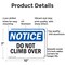 Signmission Do Not Climb Over, 10 in W x Rectangle, Aluminum OS-2PACK-NS-A-710-L-11111 - alternate 3
